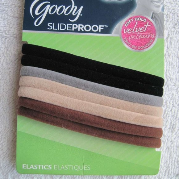 Goody Velvet Secure Elastic Hair Band Ponytailers - Picture 1 of 8
